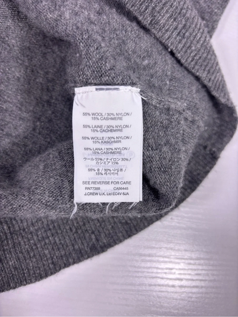 J.Crew Wool Cashmere Long Cardigan Sweater Gray Button Front Medium